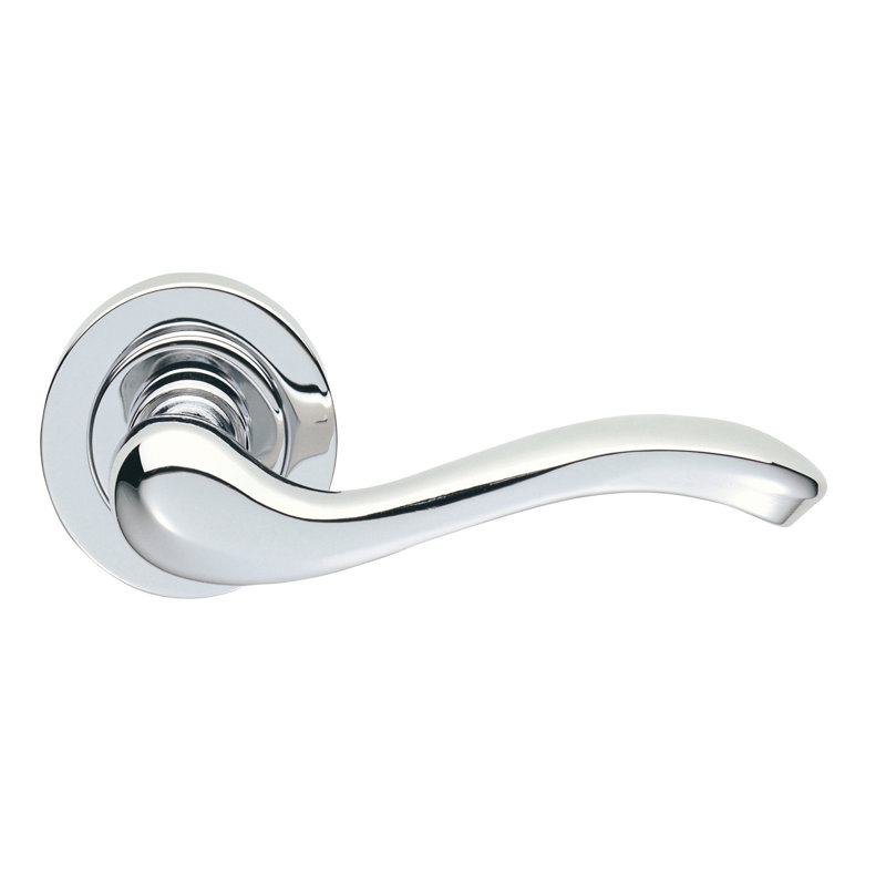 Apollo Latch Door Handle, Polished Chrome