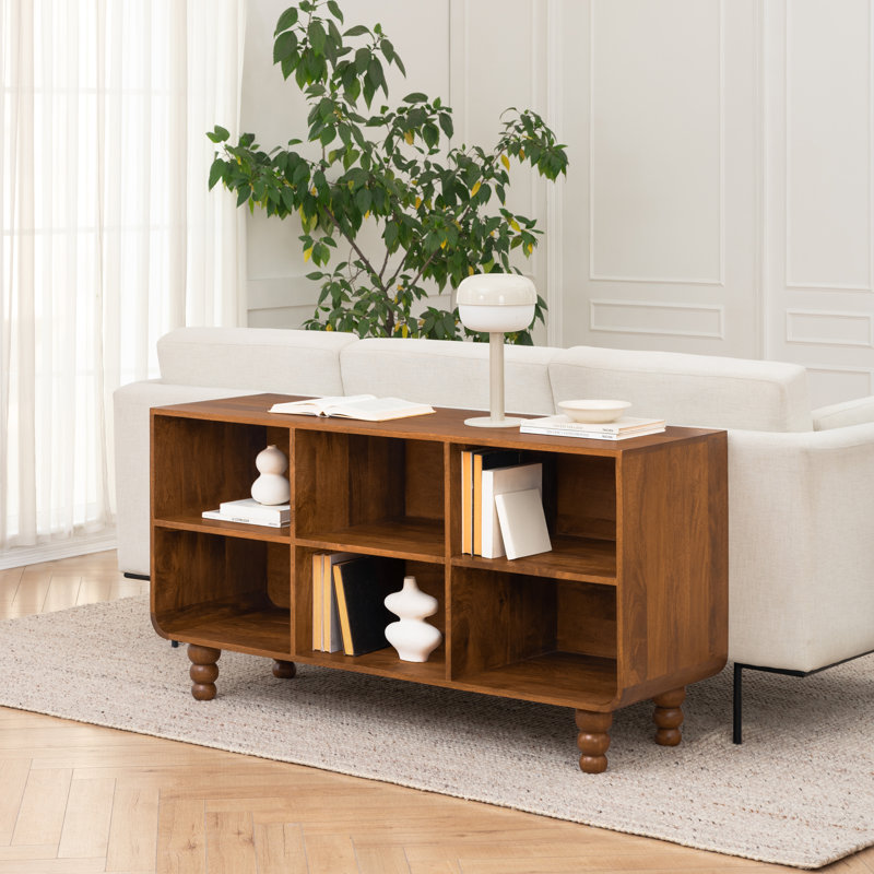 Paloma Open Shelves Solid Wood Media Unit