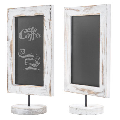 2 - Piece Tabletop Wood Chalkboard Set