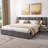 Platform Bed Frame With Wide Headboard, Reading Lamp And Usb Port-1780799511