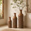 Ensemble de 3 vases de plancher en métal rustique-136385233