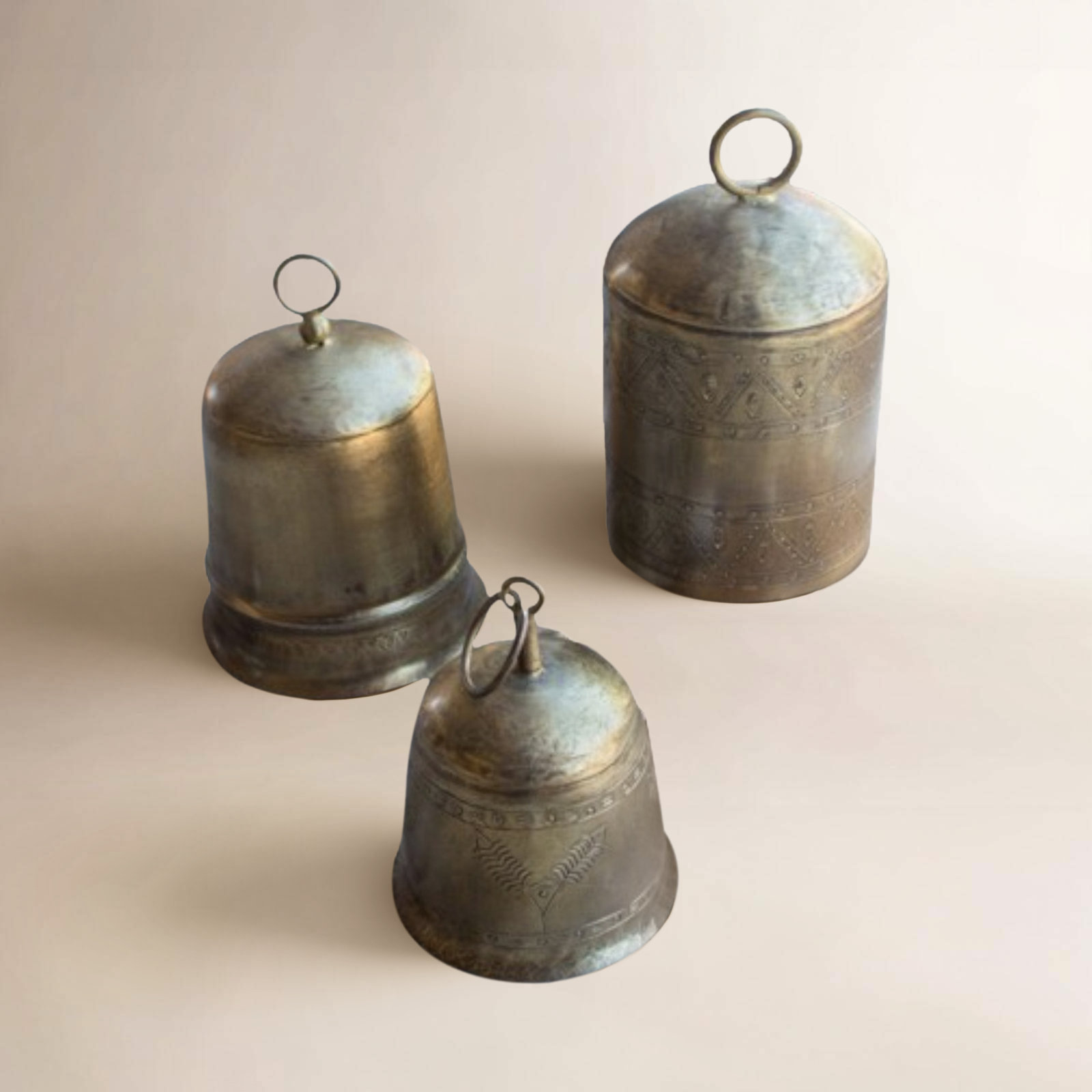 Montrose 3-Piece Antique Brass Bell Set