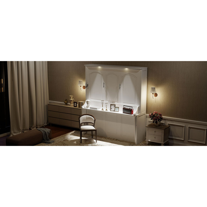 Grand bureau escamotable en MDF moderne