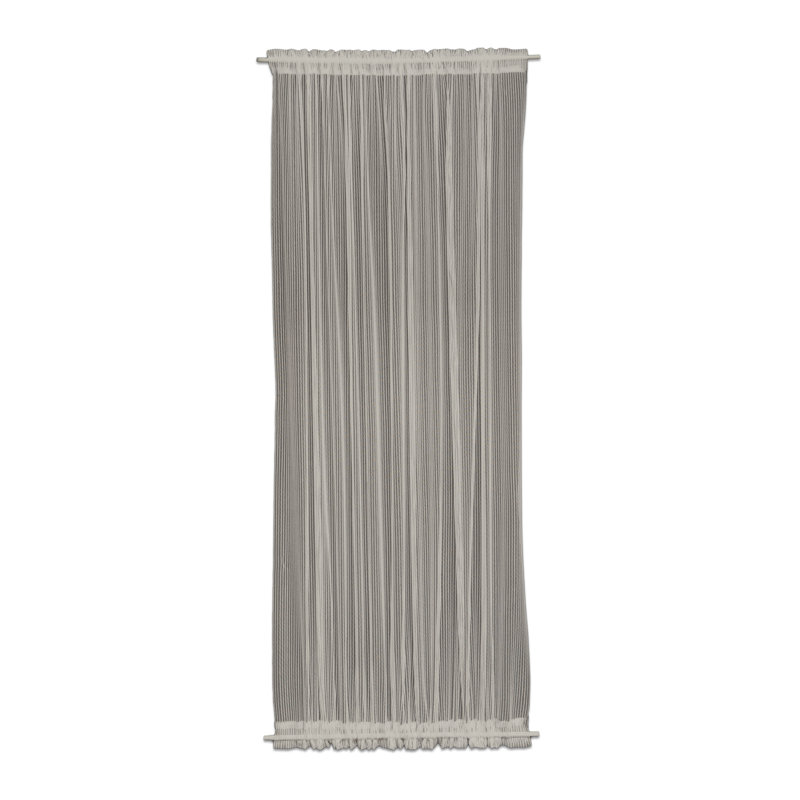 Panneau de rideau simple avec passe-tringle à rayures Arles, l 48 po x L 40 po, Lin