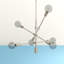 Lustre linéaire moderne de style Spoutnik à 6 lumières Blaklee-382367515