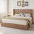 King Size Hydraulic Lift Storage Bed - Rustic Brown Wood Platform Bed Frame with 1000lb Capacity, No Box Spring Needed, American Artsy Design-1103749270