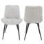 Aspen 5-Piece Casual Dining Set - Large Round Table with 4 Upholstered Diamond Stitch Fabric Chairs-123477252-105509637
