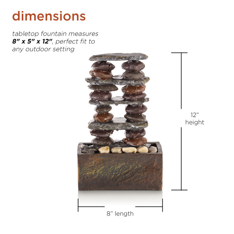 Outdoor Weather Resistant Tabletop Fountain