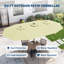 Parasol de patio rectangulaire de 15 pi avec base et 48 lumières DEL solaires - Protection contre les rayons UV, imperméable, résistant au vent, manivelle, jardin, terrasse, bord de piscine - Vert lime