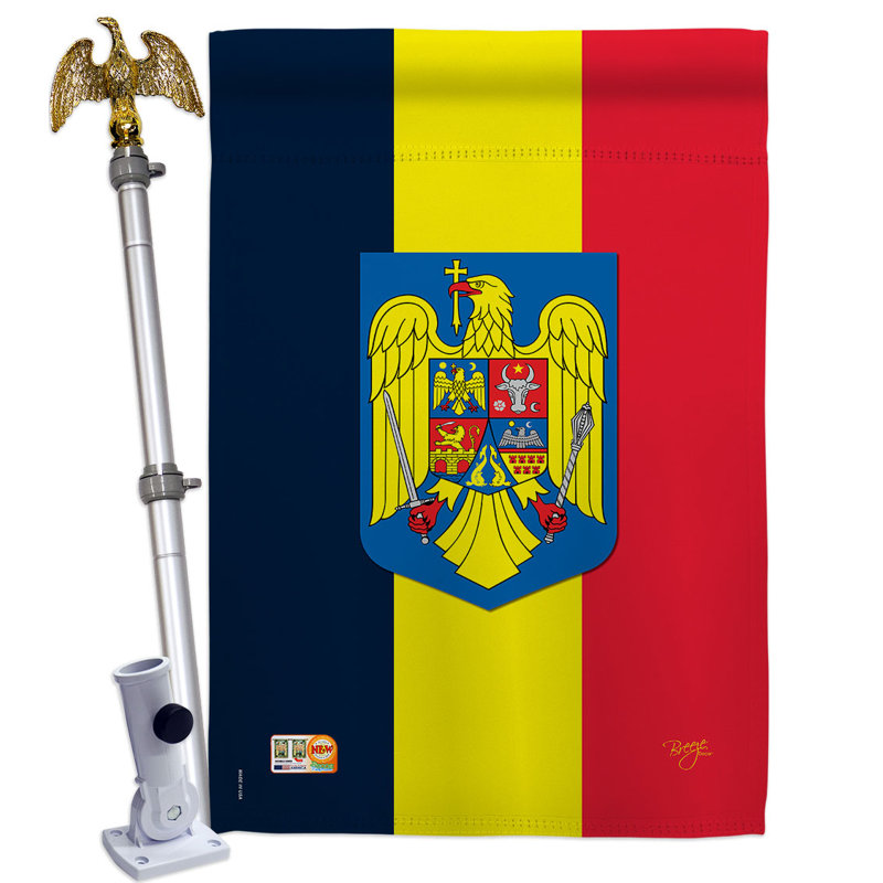 Double Sided 40'' H x 28'' W Polyester Flag Set