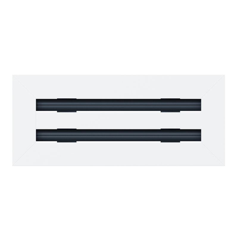 Grille de registre décorative pour mur et plafond en métal blanc mat, L 12 po x l 4 po