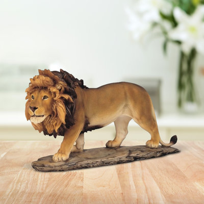 Obeda 7"H Lion Walking Figurine Unique Gifts