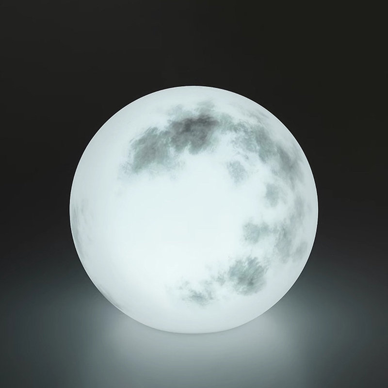 Moon Solar Lights Outdoor Garden Stakes Waterproof Globe - Three color lights, 23.62" H x 23.62" W x 23.62" D