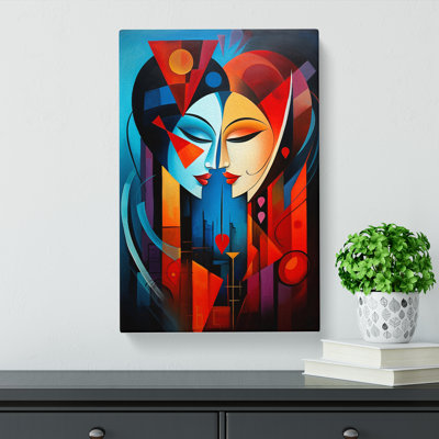 Two Women In Love Futurism No.2 - Wrapped Canvas