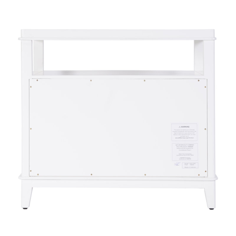Table de chevet rectangulaire en bois 2 tiroirs l 28 po Highbury, Blanc