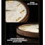 Horloges murales blanches en bois massif blanc-110396038