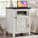 Ariellah 26'' Farmhouse End Side Table with Charging Station and Adjustable Storage Shelf