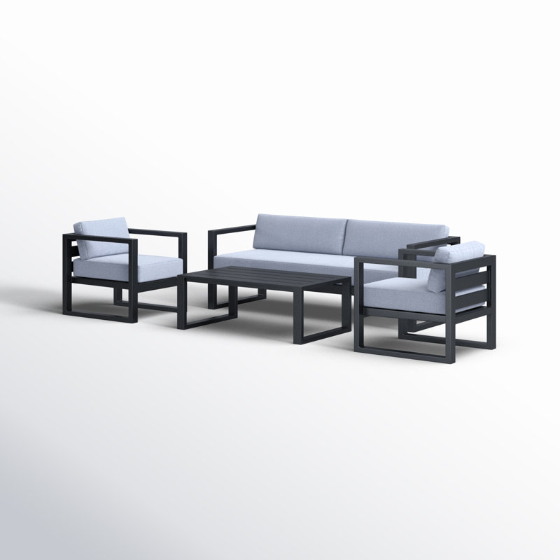 Kariselle 4 - Person Patio Conversation Sets with Cushions