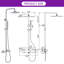 Système de douche thermostatique mural en laiton massif à 3 fonctions avec douchette et lave-pied-134074978