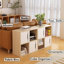 Armoire de rangement moderne en bois avec portes coulissantes