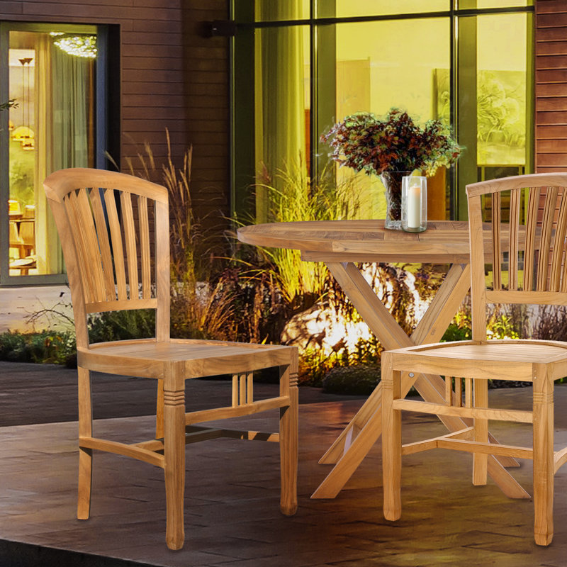 Celise Outdoor Teak Dining Side Chair