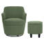 Fauteuil demi-tonneau pivotant 360 avec repose-pieds 360-403601796