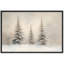 Paysage de Noël rétro, paysage d'hiver, pin, vacances, décor neutre, impression sur toile-107118204-107118201