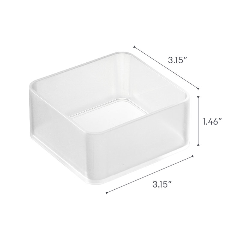 Rangement empilable Yamazaki [Ensemble de 2] - Quatre tailles, petit, Blanc