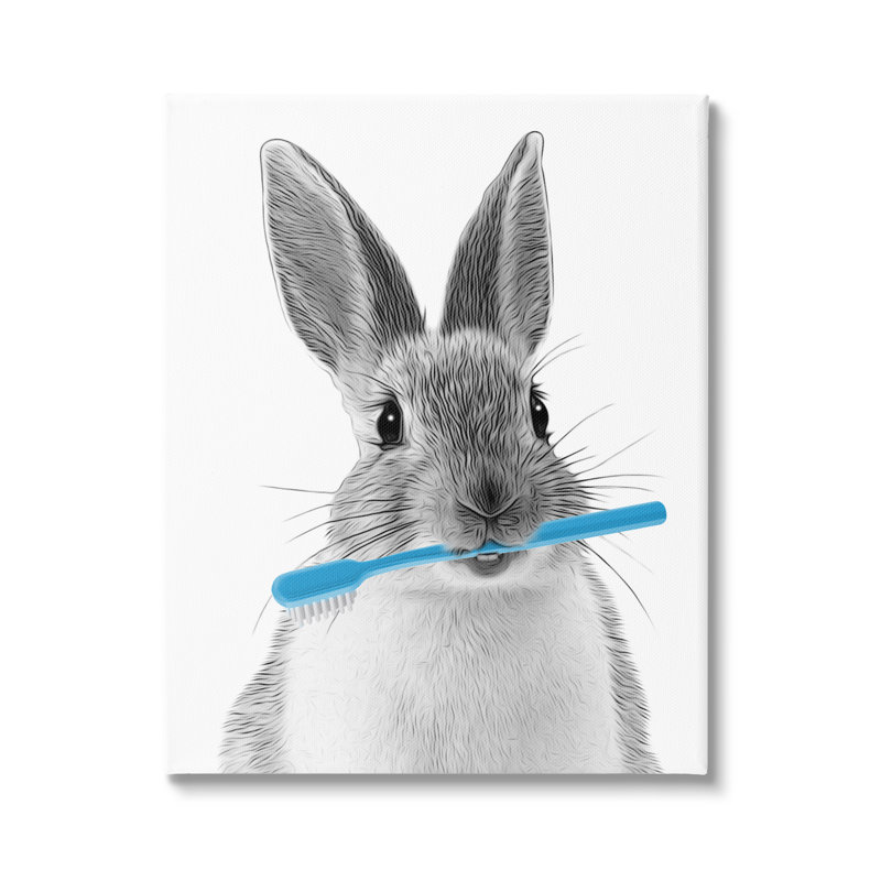 Impression sur toile Aw-301-Bunny, H 48 po x l 36 po x P 1,5 po