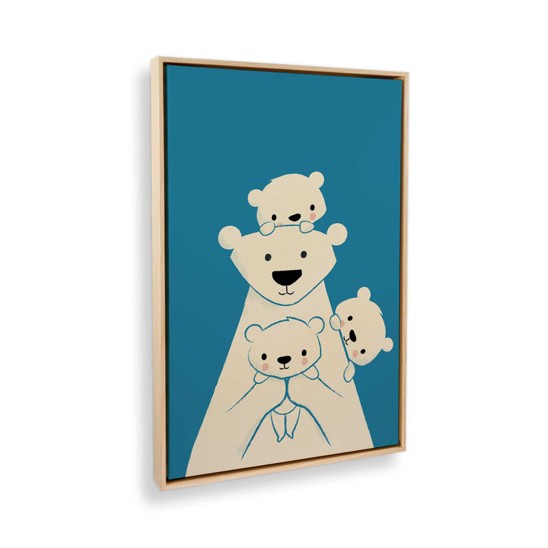 Ours polaire, Érable américain, Impression encadrée sans passe-partout, H 30,75 po x l 20,75 po