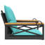 Banc pivotant en poly avec rotin 24,8 po x 24,4 po x 15,7 po Highland Dunes-381012027