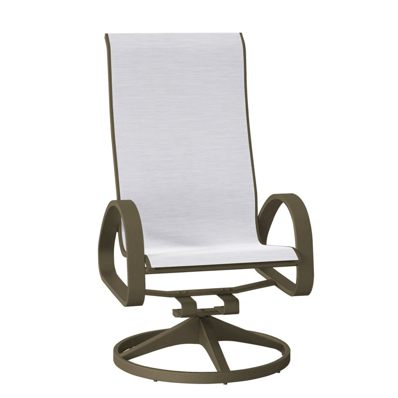 Fauteuil de patio pivotant Hiraku, Bois de plage texturé, Abalone