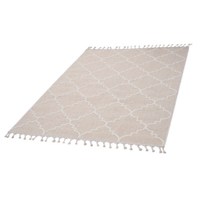 Cream /Trellis Indoor/Outdoor Area Rug