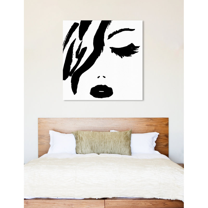 «All Black Rouge à lèvres», reproduction, Toile tendue, H 17 po x l 17 po, Sans cadre
