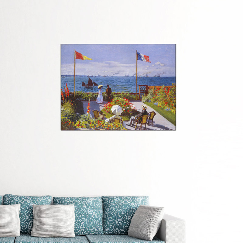 Claude Monet - Single Picture Frame Print on Wood, 60cm H x 80cm W x 1.8cm D