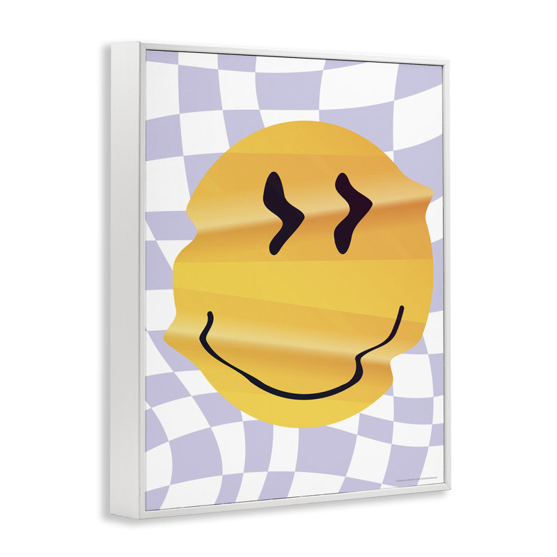 «Wavy Checkered Smile», estampe numérique par Reinders, Estampe numérique encadrée blanc bord de mer, H 20 po x l 16 po