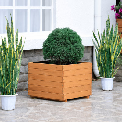Boîte à fleurs en bois 23,6 po