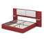 Lit plateforme tapissier avec panneau, coins arrondis doux anti-collision-120877470-120877471