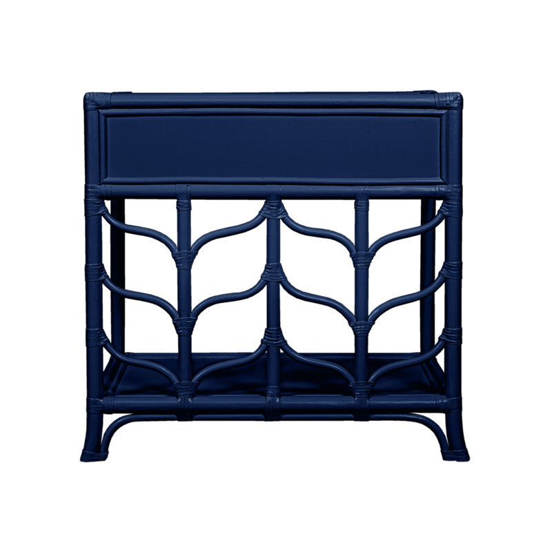 Ivy Twin Headboard And Nightstand Set – Navy Blue, Navy Blue, 3 Pcs: 2 Headboards, 1 Nightstand, Twin