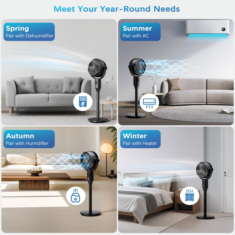 Fcbnposi 100cm Oscillating Personal Fan Fan