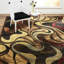 Tapis noir à motif abstrait Roclin-1340410094