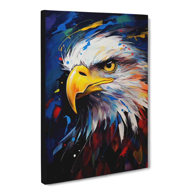 Eagle Gestural Art - Wrapped Canvas, 60cm H x 40cm W x 3cm D