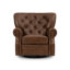 Fauteuil inclinable surdimensionné Joris en cuir capitonné, pivotant à 270°, 97 cm de large