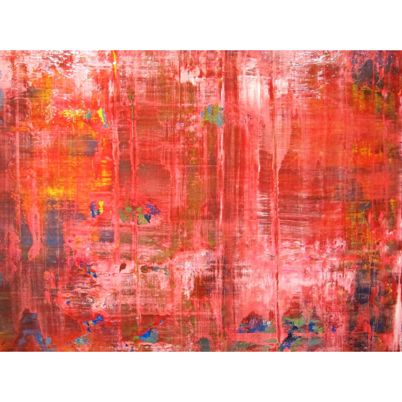 50 par Drew Gaffney - Peinture, H 25,25 po x l 31,25 po, Papier avec cadre noir