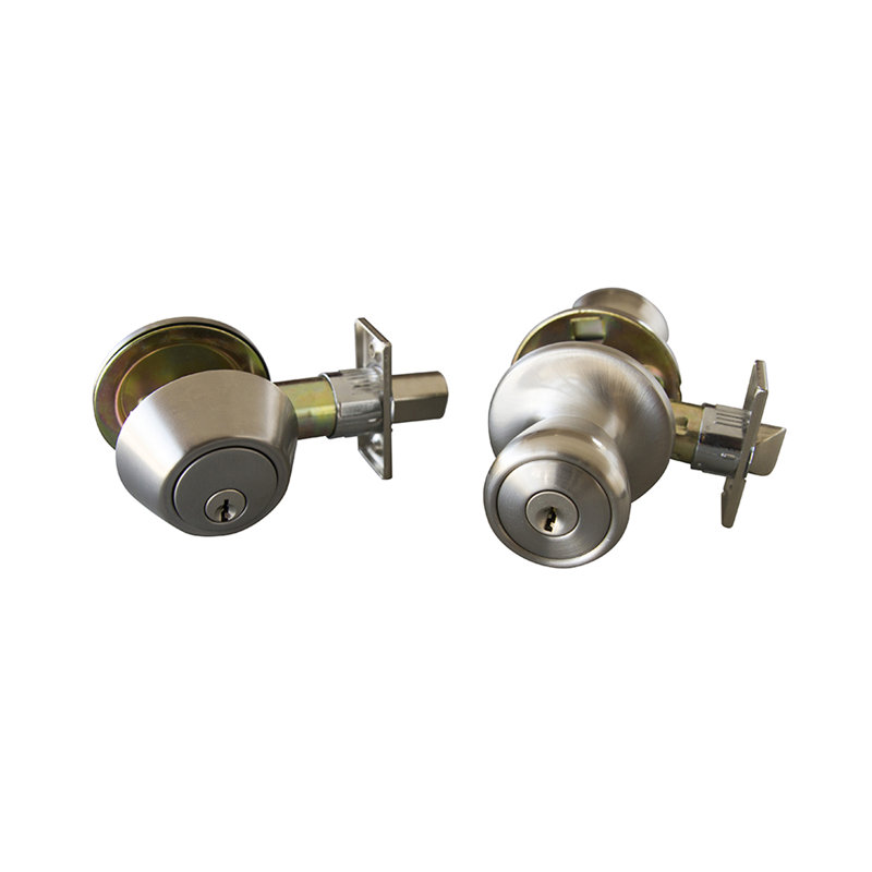Complete Terrace Entry Knob Set with Deadbolt, Satin Nickel