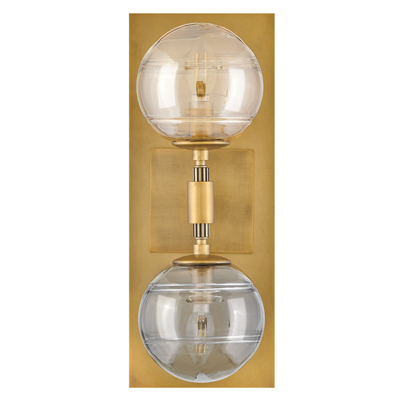 Oberon Steel Armed Sconce, Heritage Brass