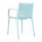 Indoor And Outdoor Armchair, Modern Stackable Plastic With Ergonomic Slatted Back Design, All-Weather PP Material-2060763481