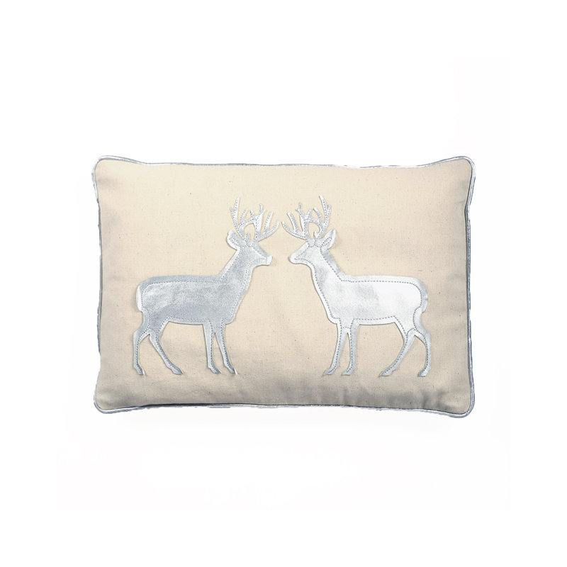 Patchwork Throw Pillow, Silver, Down