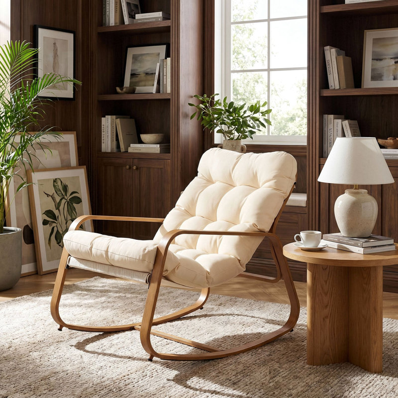 Méridienne 28,4 po avec coussin et chaise berçante de patio