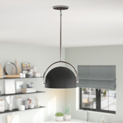 Luminaire suspendu en forme de dôme à 1 lumière Mendon